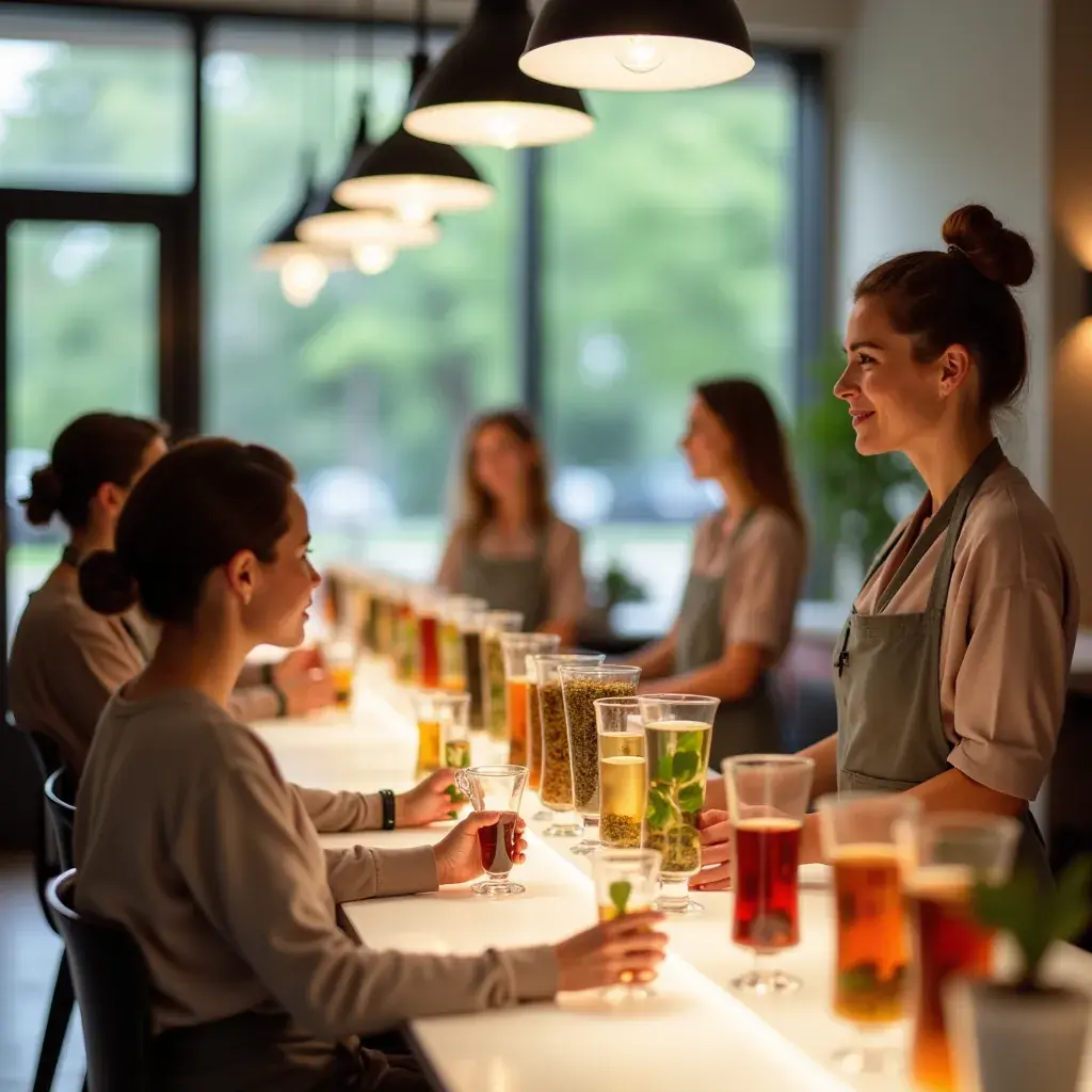Gros plan sur des feuilles d'herbes biologiques utilisées dans l'infusion.